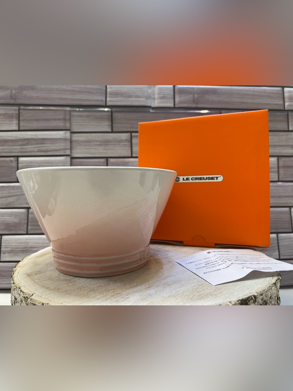 Le Creuset ❤️Large Bowl L 600ml Shell Pink Soup noodle Salad cereal NIB